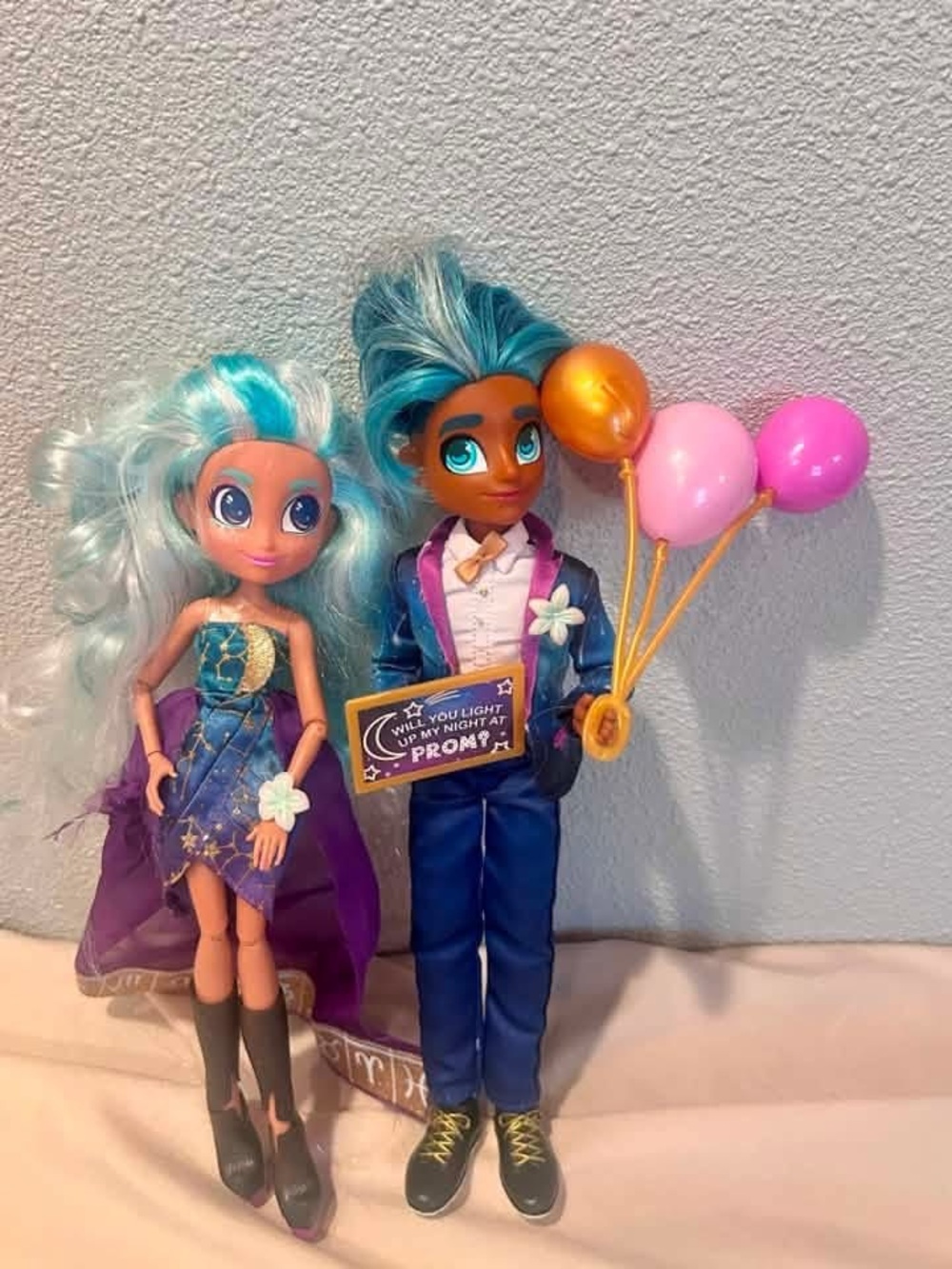 Hairdorables-Prom Night Doll Duo with Teal & Aqua Hair